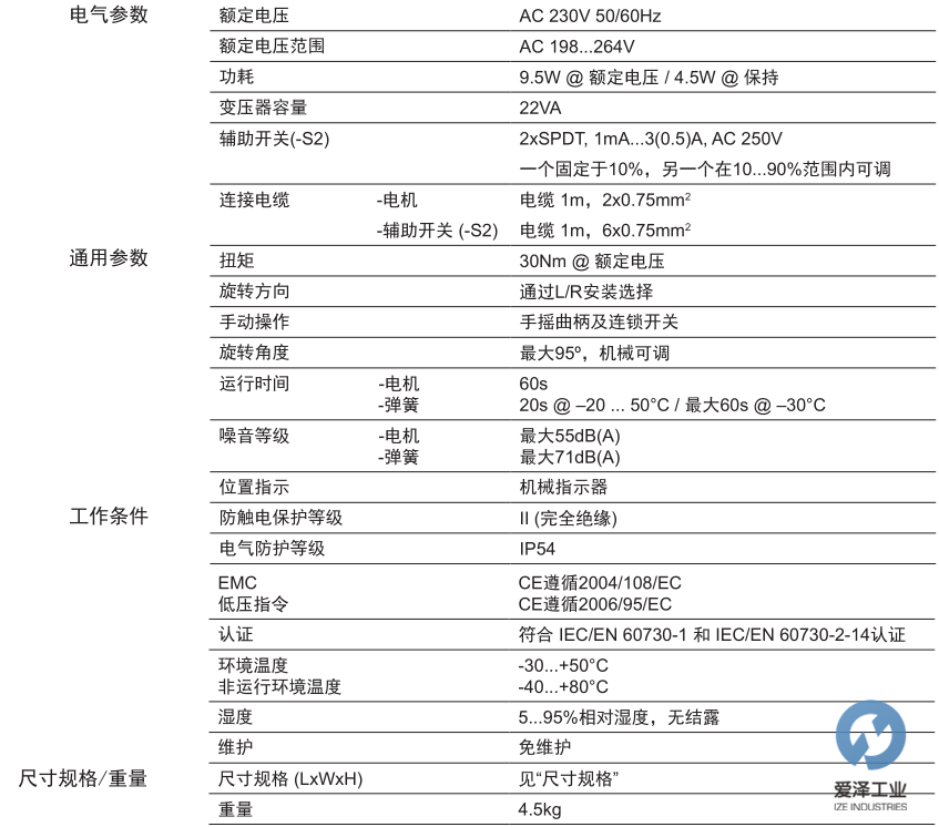 BELIMO風(fēng)閥執(zhí)行器EF230A-S2 愛澤工業(yè)izeindustries (1).png