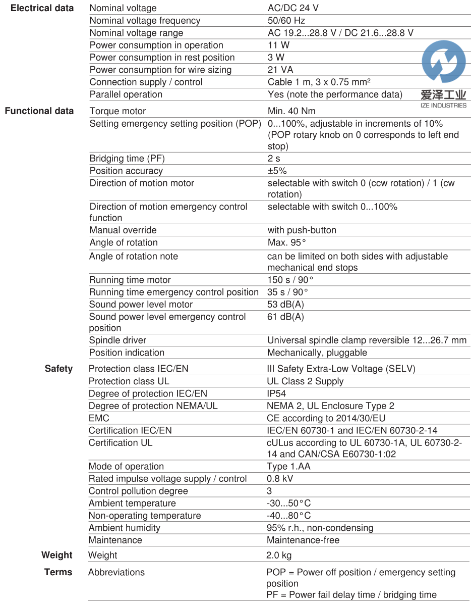 BELIMO風(fēng)閥執(zhí)行器GK24A-1 愛澤工業(yè)izeindustries (2).png